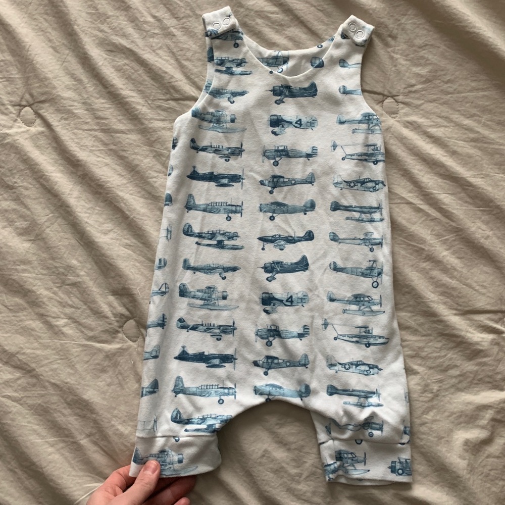 PAISLEY PEAR | 6-12M cotton overalls